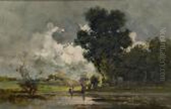 Veduta Campestre Oil Painting by Carlo Follini