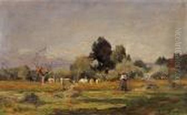 Campagna Oil Painting by Carlo Follini