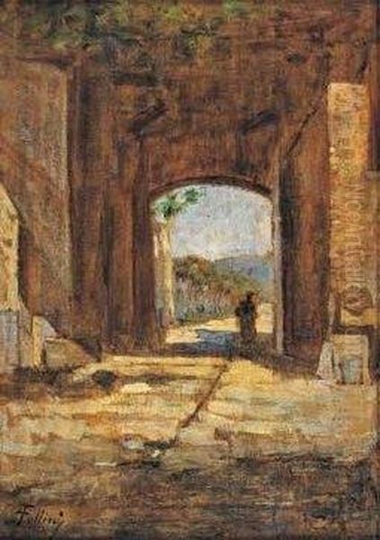 Sotto Il Portico Oil Painting by Carlo Follini