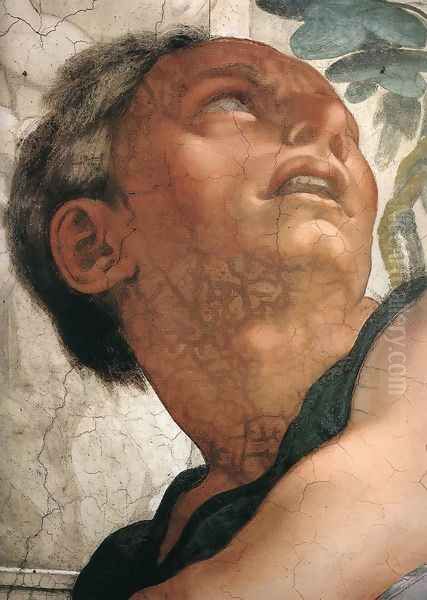 Jonah (detail-1) 1511 Oil Painting by Michelangelo Buonarroti