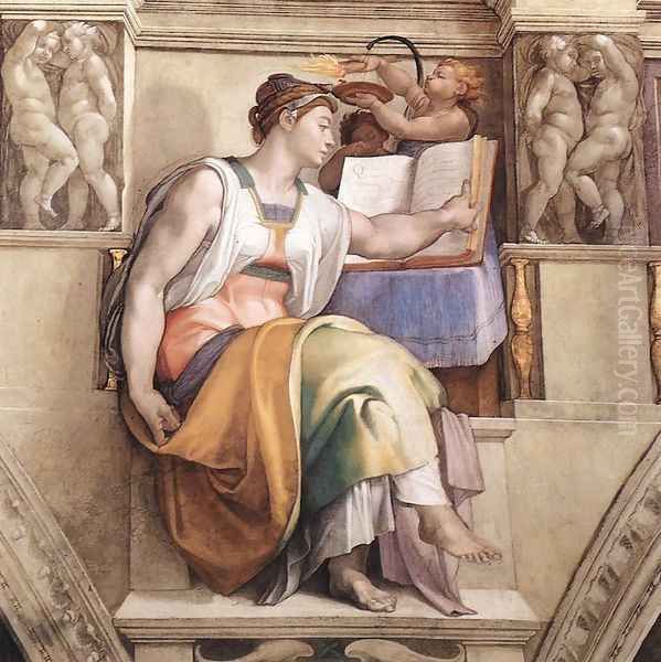 The Erythraean Sibyl 1509 Oil Painting by Michelangelo Buonarroti