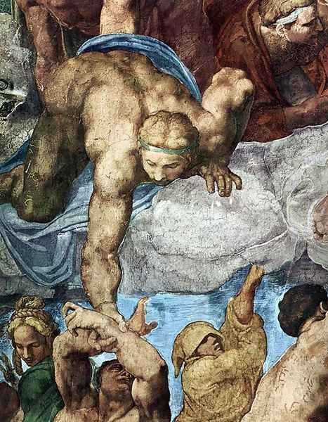 Last Judgment (detail-14) 1537-41 Oil Painting by Michelangelo Buonarroti