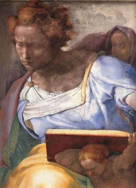 Daniel (detail-1) 1511 Oil Painting by Michelangelo Buonarroti