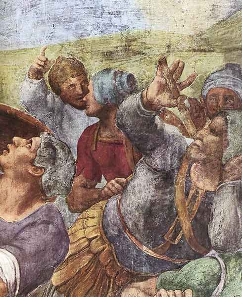 The Conversion of Saul (detail-2) 1542-45 Oil Painting by Michelangelo Buonarroti