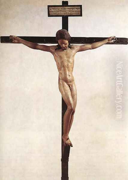 Crucifix Oil Painting by Michelangelo Buonarroti