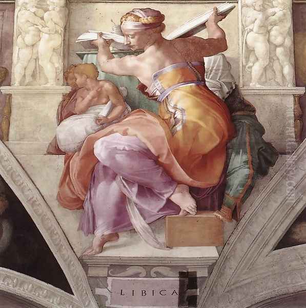 The Libyan Sibyl 1511 Oil Painting by Michelangelo Buonarroti