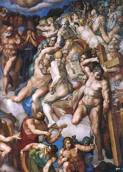 Last Judgment (detail-21) 1537-41 Oil Painting by Michelangelo Buonarroti