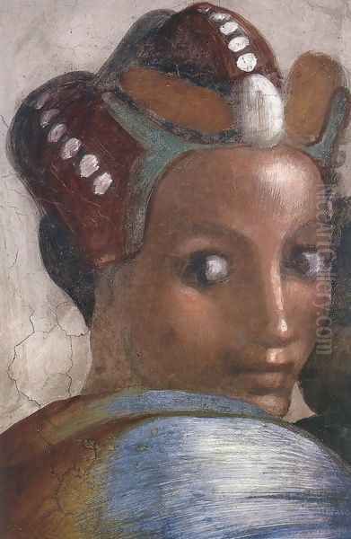 Jacob - Joseph (detail-4) 1511-12 Oil Painting by Michelangelo Buonarroti