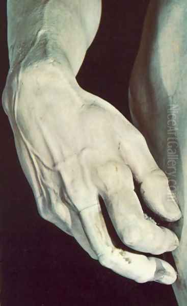 David [detail] I Oil Painting by Michelangelo Buonarroti