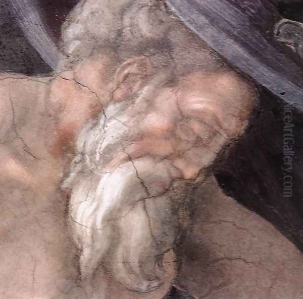 Drunkenness of Noah (detail-3) 1509 Oil Painting by Michelangelo Buonarroti