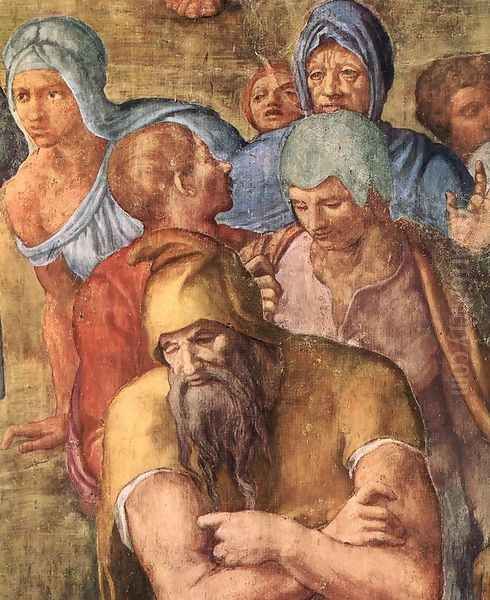 Martyrdom of St Peter (detail-6) 1546-50 Oil Painting by Michelangelo Buonarroti