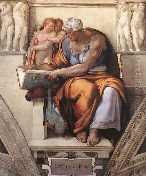 The Cumaean Sibyl 1510 Oil Painting by Michelangelo Buonarroti