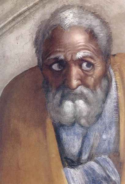 Jacob - Joseph (detail-1) 1511-12 Oil Painting by Michelangelo Buonarroti