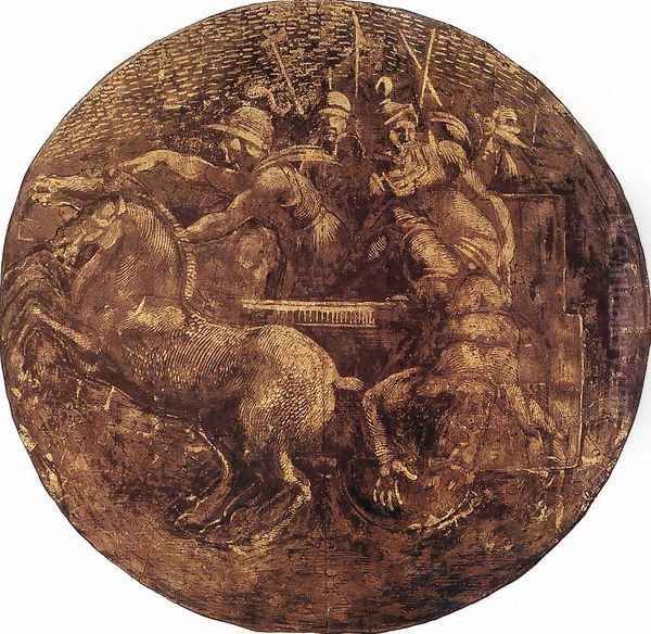 Medallion (1) 1511 Oil Painting by Michelangelo Buonarroti