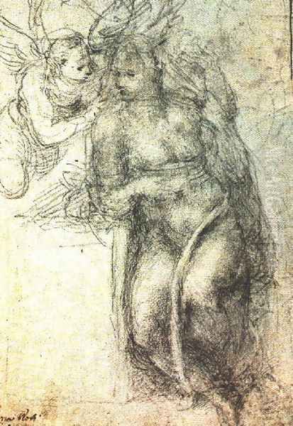 Study for an Annunciation 1547 Oil Painting by Michelangelo Buonarroti