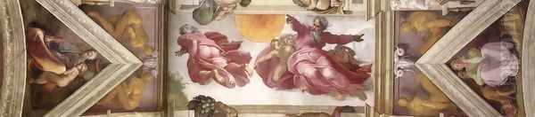 The eighth bay of the ceiling 1508-12 Oil Painting by Michelangelo Buonarroti