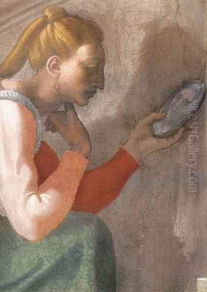 Nahshon (detail-1) 1511-12 Oil Painting by Michelangelo Buonarroti