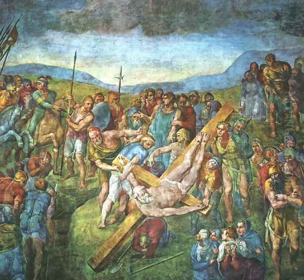 Matyrdom of Saint Peter Oil Painting by Michelangelo Buonarroti