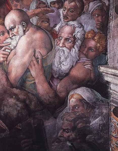 Last Judgment (detail) 13 Oil Painting by Michelangelo Buonarroti