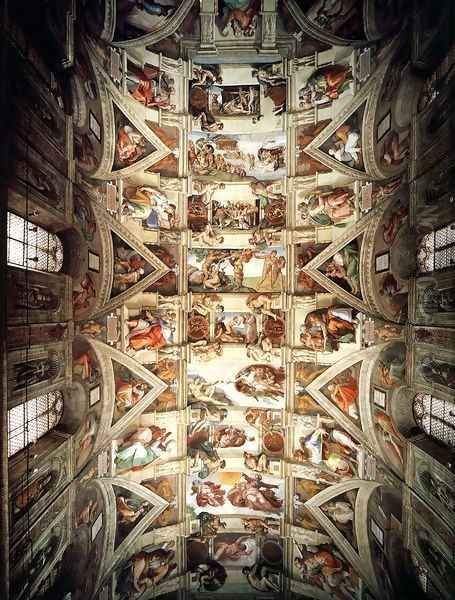 The ceiling Oil Painting by Michelangelo Buonarroti