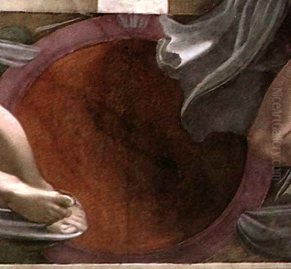 Medallion Oil Painting by Michelangelo Buonarroti