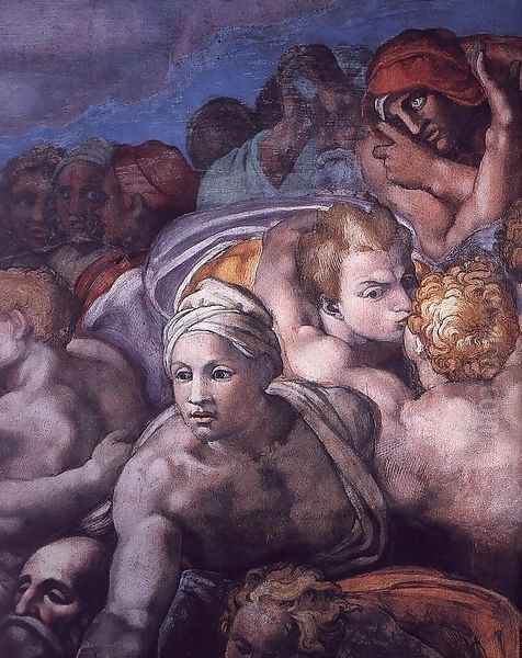 Last Judgment (detail) 14 Oil Painting by Michelangelo Buonarroti