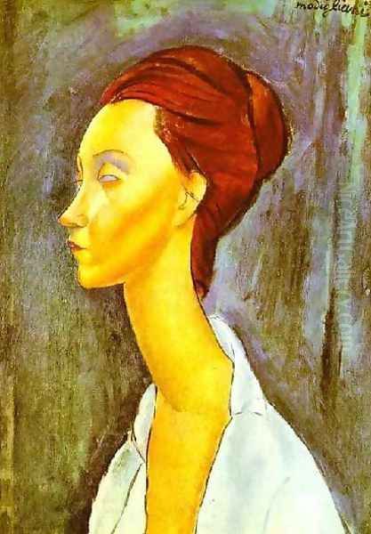 Portrait Of Lunia Czechovska Oil Painting by Amedeo Modigliani