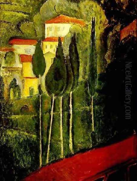 Landscape Oil Painting by Amedeo Modigliani