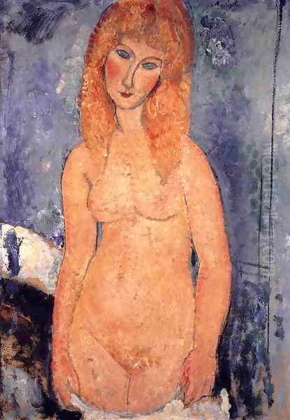 Blonde Nude Oil Painting by Amedeo Modigliani