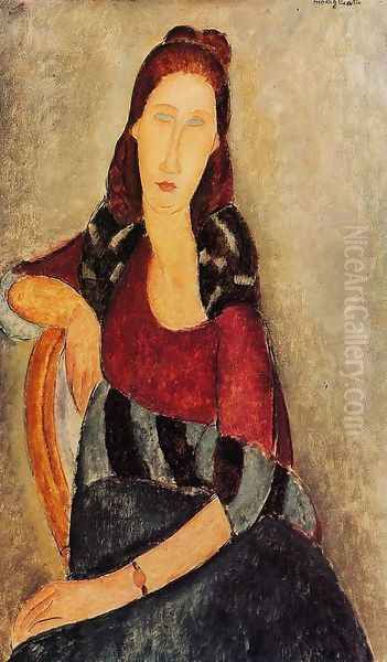 Portrait of Jeanne Hebuterne III Oil Painting by Amedeo Modigliani