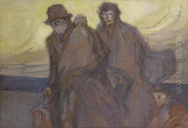 Les Voyageurs Oil Painting by Jean-Louis Forain