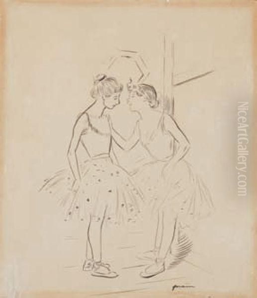 Deux Danseuses Oil Painting by Jean-Louis Forain