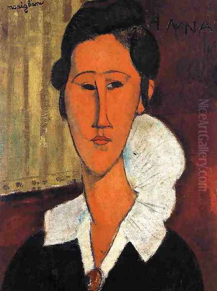 Anna (Hanka) Zborowska Oil Painting by Amedeo Modigliani