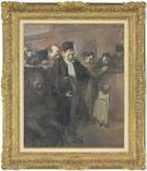 Scene De Tribunal Oil Painting by Jean-Louis Forain