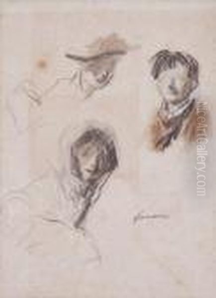 Etude De Personnages by Jean-Louis Forain