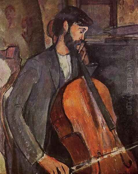 The Cellist Oil Painting by Amedeo Modigliani