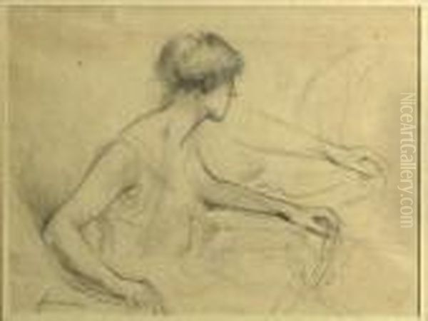 A Study Of A Seated Woman Oil Painting by Jean-Louis Forain