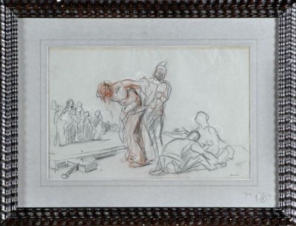 Christ Stripped Of His Robes Oil Painting by Jean-Louis Forain