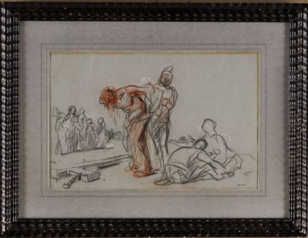 Christ Stripped Of His Robe Oil Painting by Jean-Louis Forain