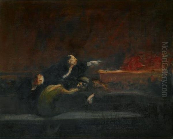 Apres Le Verdict Oil Painting by Jean-Louis Forain