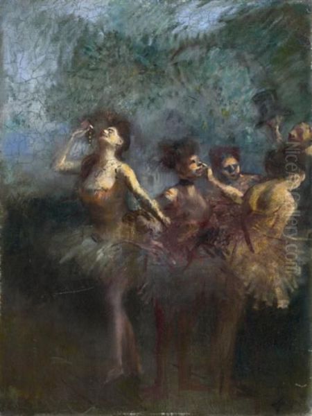 Les Danseuses Oil Painting by Jean-Louis Forain