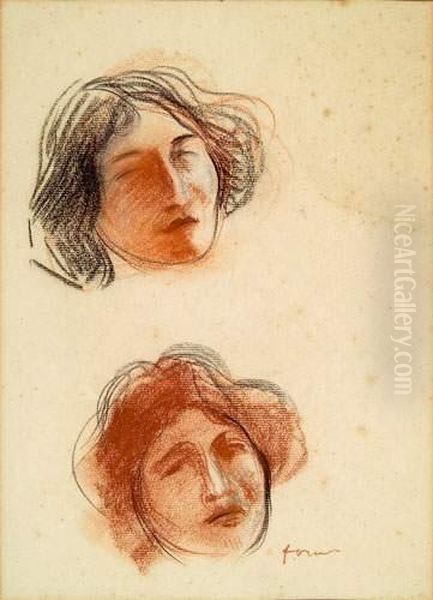 Visages Oil Painting by Jean-Louis Forain