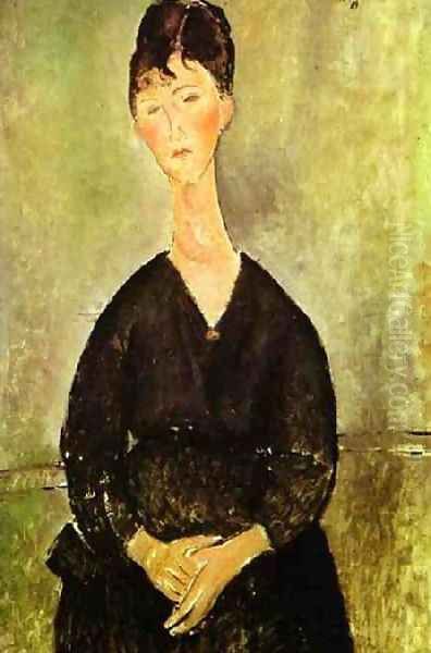 Cafe Singer Oil Painting by Amedeo Modigliani