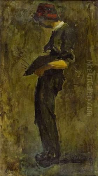 Autoportrait A La Palette Oil Painting by Jean-Louis Forain