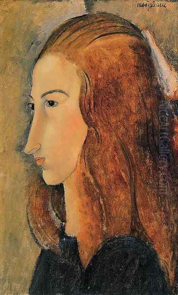 Portrait of Jeanne Hebutern Oil Painting by Amedeo Modigliani