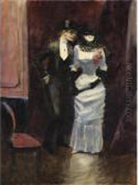 Au Bal Masque Oil Painting by Jean-Louis Forain