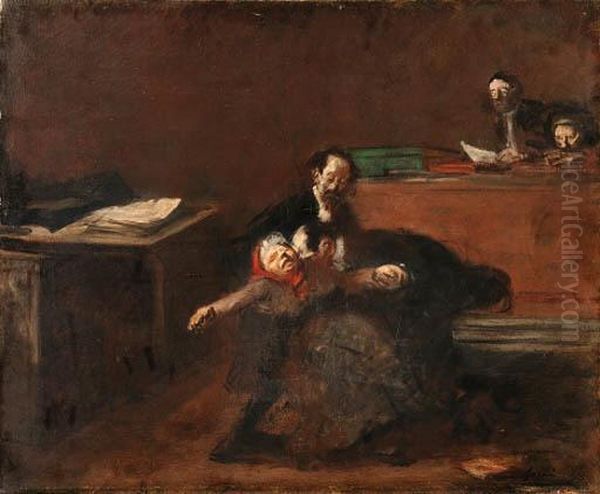 The Constant Defendant Oil Painting by Jean-Louis Forain