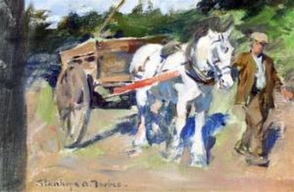 The Road To The Fields Oil Painting by Stanhope Alexander Forbes