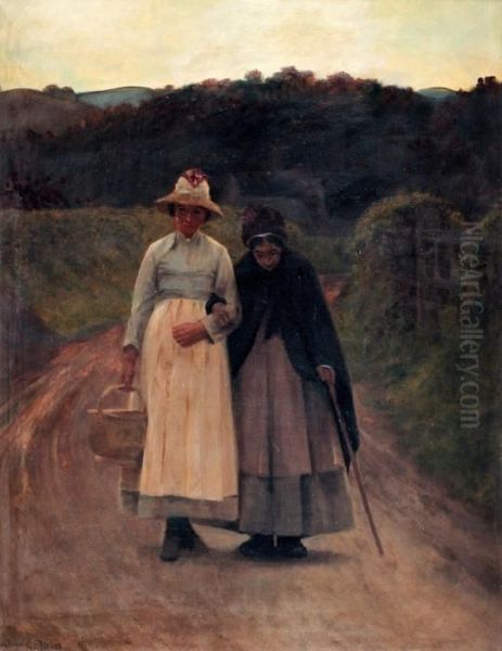 May And December Oil Painting by Stanhope Alexander Forbes