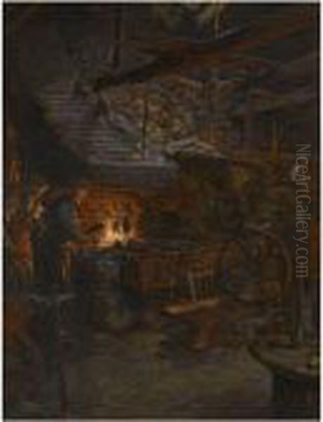 The Wheelwright, Penzance Oil Painting by Stanhope Alexander Forbes